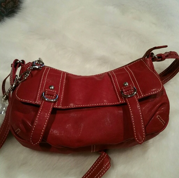 Red leather shoulder bag by NikiJodi - Picture 3 of 6